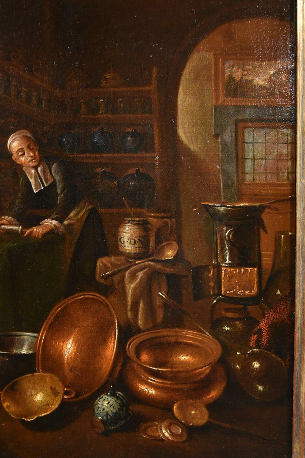 Der Apotheker, Giovanni Domenico Valentino (Rom 1630 - Imola 1708), Signiert Mit Dem Monogramm G.d.v