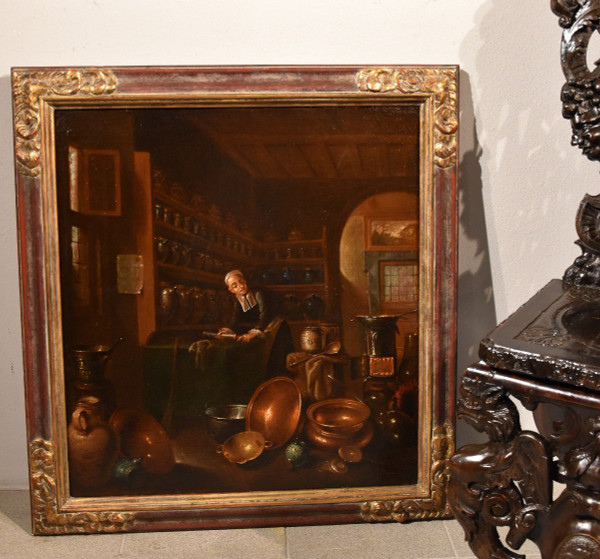 Der Apotheker, Giovanni Domenico Valentino (Rom 1630 - Imola 1708), Signiert Mit Dem Monogramm G.d.v