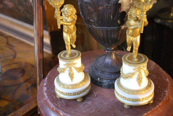 Coppia Di Candelieri Putti Napoleone III