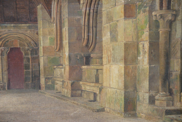 Le Mont Saint Michel  Intérieur , Huile Signée De D 'entragues