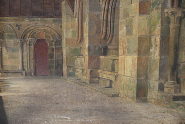 Le Mont Saint Michel  Intérieur , Huile Signée De D 'entragues