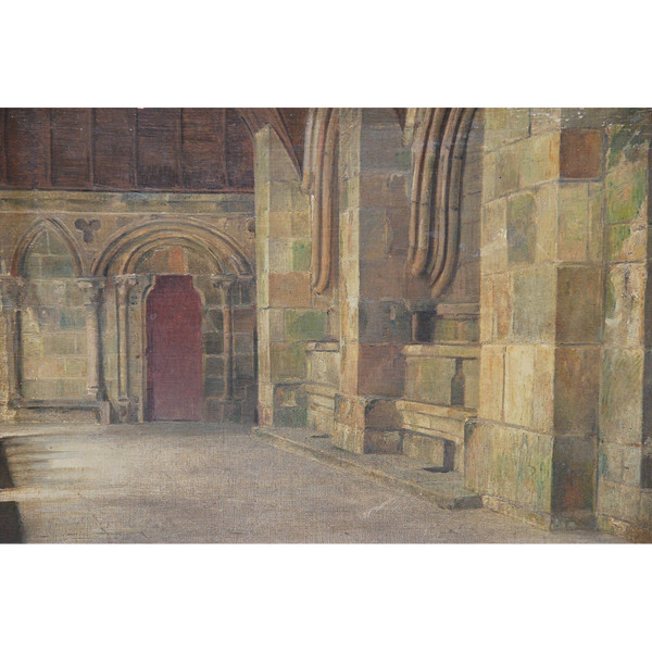 Le Mont Saint Michel  Intérieur , Huile Signée De D 'entragues