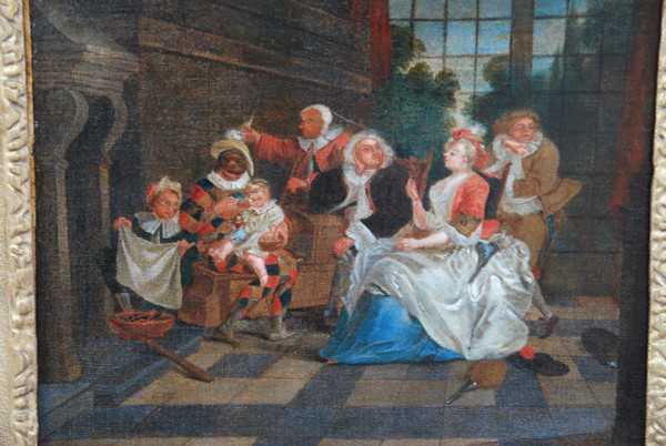 Arlequin, Scène d'Intérieur, XVIIIe siècle