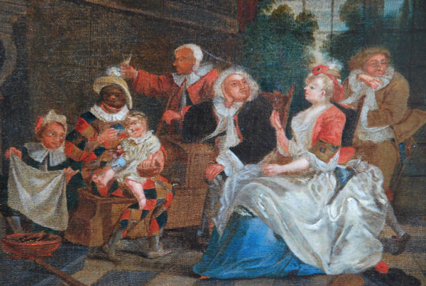 Arlequin, Scène d'Intérieur, XVIIIe siècle