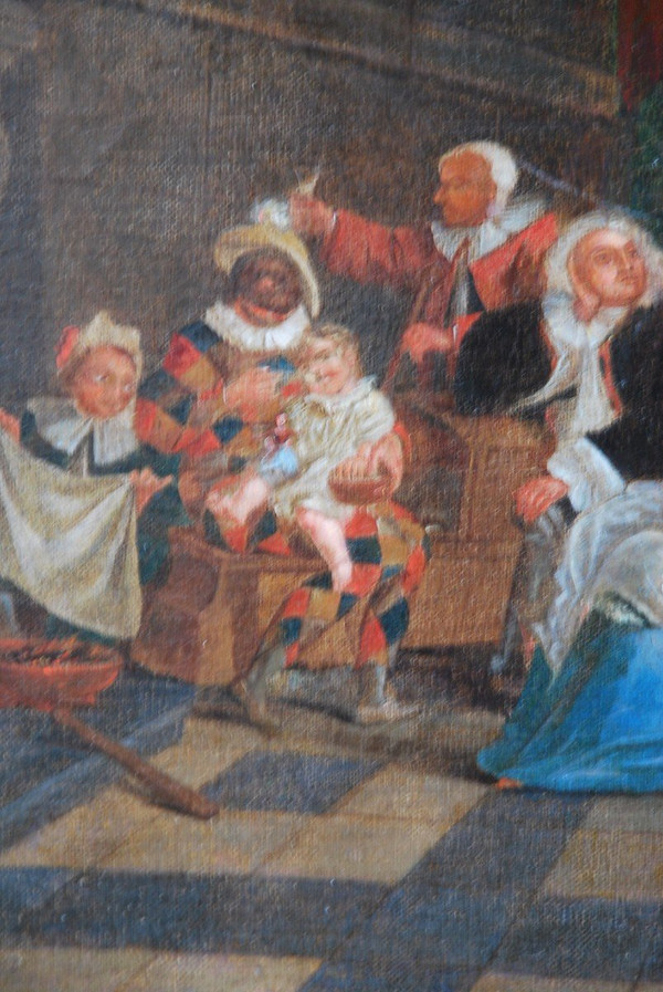 Arlequin, Scène d'Intérieur, XVIIIe siècle
