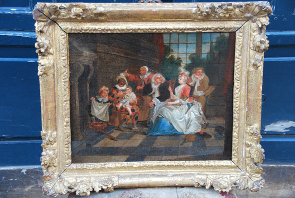 Arlequin, Scène d'Intérieur, XVIIIe siècle
