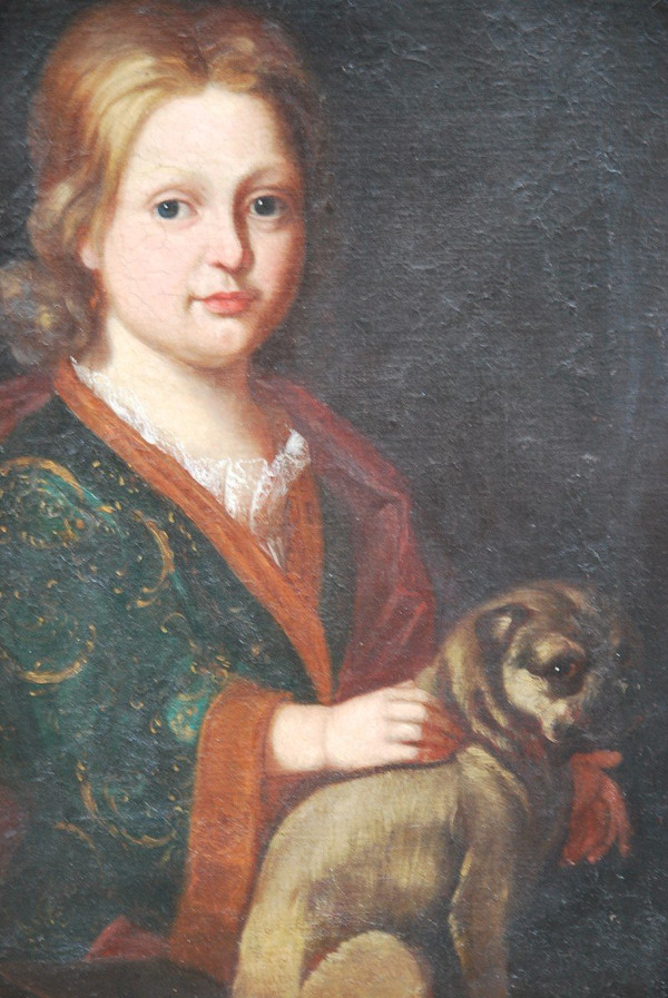 Child with dog school Late 17th century