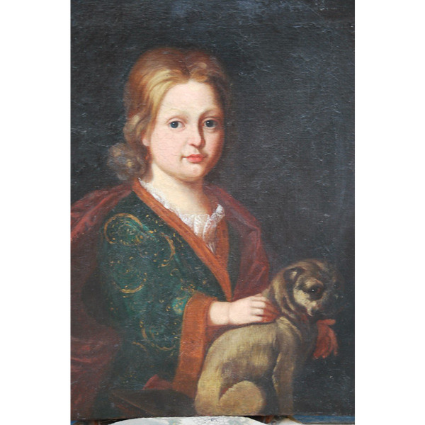Child with dog school Late 17th century