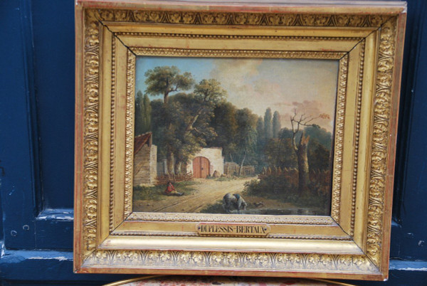 Paysage De Campagne Attribué à Duplessis Bertaux XIXe siècle