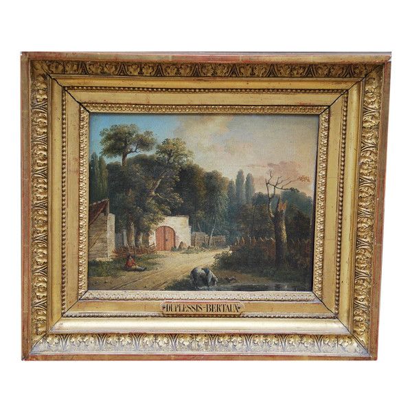 Paysage De Campagne Attribué à Duplessis Bertaux XIXe siècle