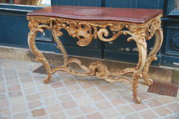 Louis XV Period Carved Wood Console