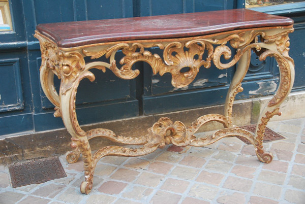 Louis XV Period Carved Wood Console