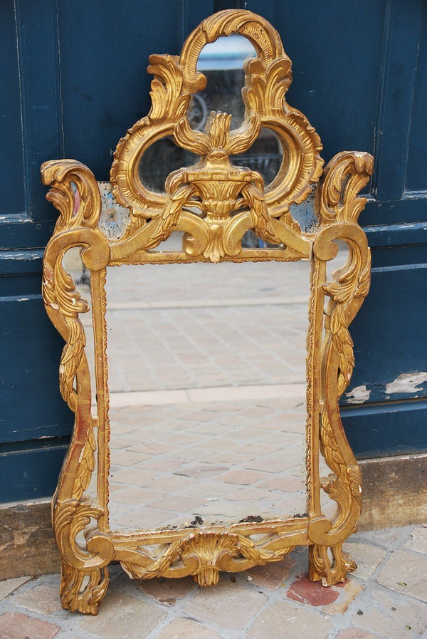 Miroir En Bois Doré D époque Louis  XV, Provence XVIIIe siècle