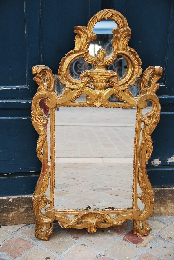 Miroir En Bois Doré D époque Louis  XV, Provence XVIIIe siècle