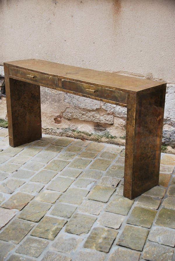 Konsole Aus Messing Um 1970