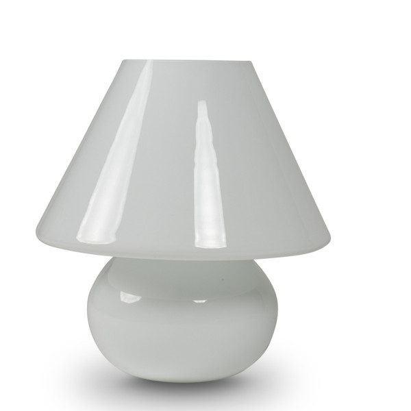 Coppia di lampade opaline bianche, anni '90