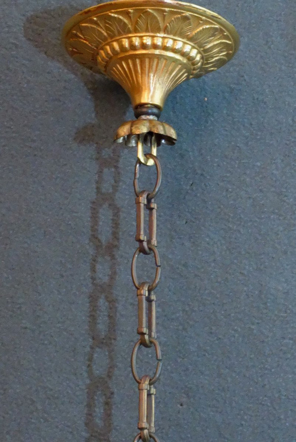 Rare Petit Lustre D'alcôve Ou De Cabinet Vers 1830