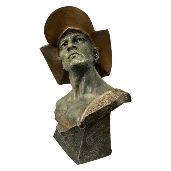 Richard AURILI (1834-1914) - Gladiateur - Ave Caesar Morituri Te Salutant - Sculpture en Régule