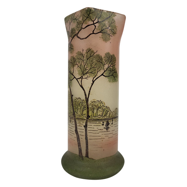 Vase en verre émaillé Legras