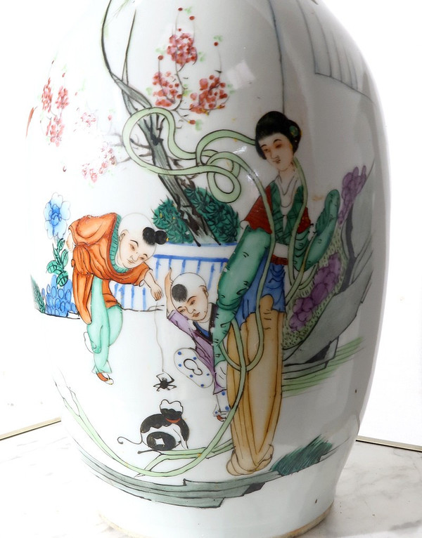 Porcelain Baluster Vase, China - Early 20th century