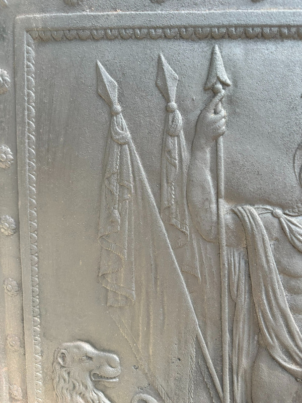 PLAQUE DE CHEMINEE NEOCLASSIQUE LE DIEU MARS