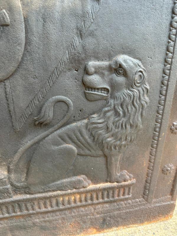 PLAQUE DE CHEMINEE NEOCLASSIQUE LE DIEU MARS