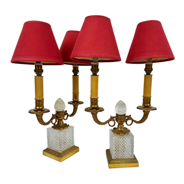 Coppia di lampade Charles X
