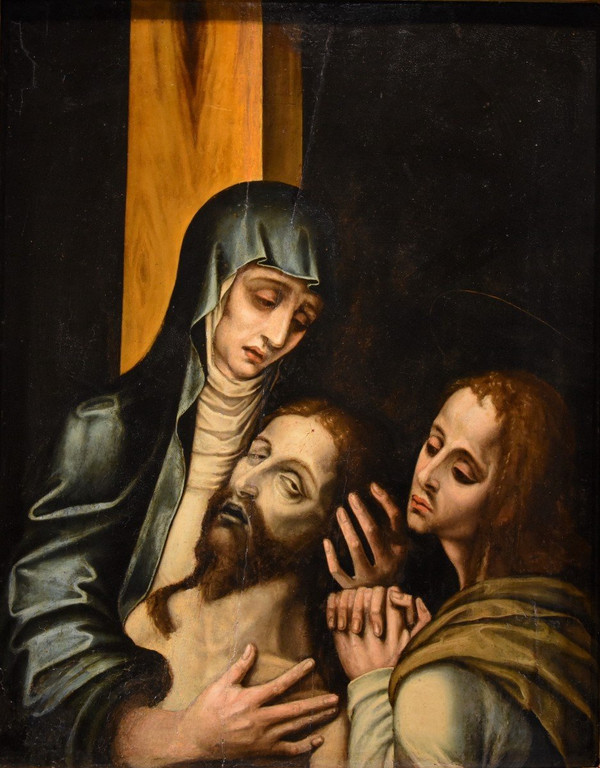 La Pietà With Saint John, Luis De Morales, Called 'el Divino' (badajoz 1509 - 1586) workshop Of