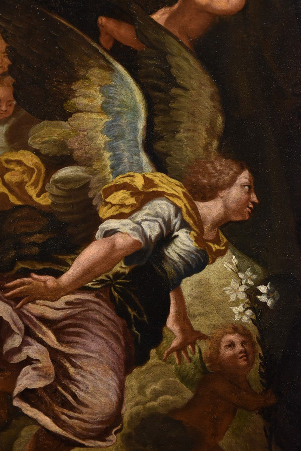 L'Annonciation, Girolamo Bonini, Dit Anconitano (Ancône 1600 - Bologne 1680 c.)
