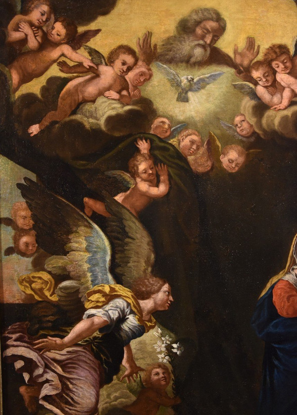 L'Annonciation, Girolamo Bonini, Dit Anconitano (Ancône 1600 - Bologne 1680 c.)