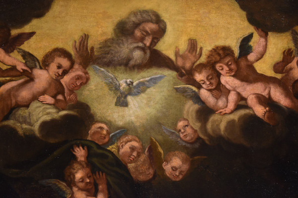 L'Annonciation, Girolamo Bonini, Dit Anconitano (Ancône 1600 - Bologne 1680 c.)