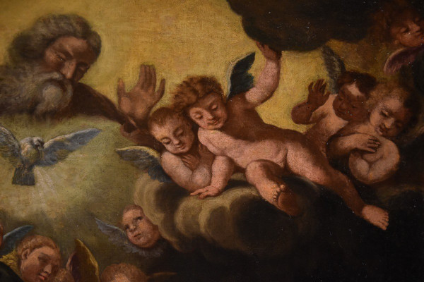 L'Annonciation, Girolamo Bonini, Dit Anconitano (Ancône 1600 - Bologne 1680 c.)