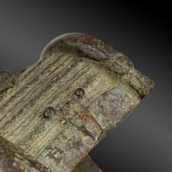Senufo-Bronze-Armband. Muster der Schildkröte Elfenbeinküste - Mali, Burkina Faso.