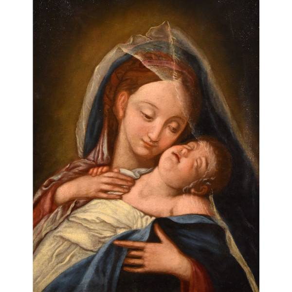 Madonna con il Bambino dormiente, Giovan Battista Salvi "il Sassoferrato" (1609 - 1685) seguace