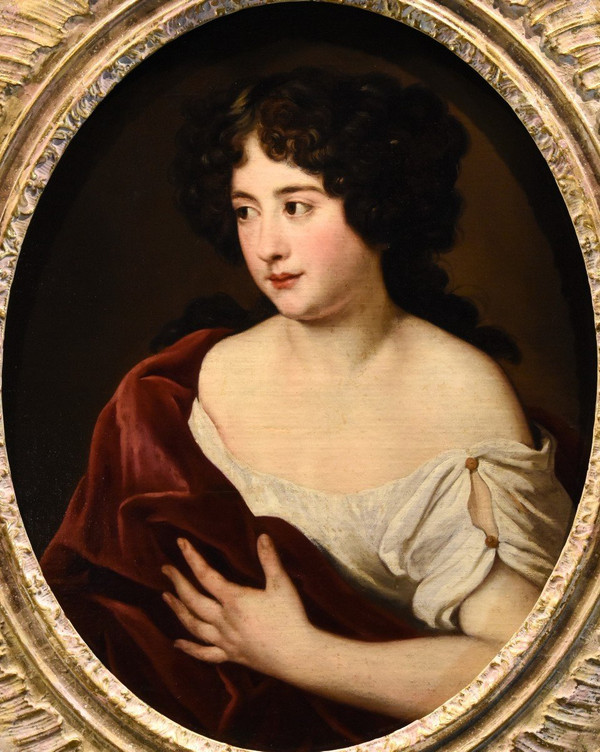 Portrait Of The Young Ortensia Mancini, Jacob Ferdinand Voet (antwerp 1639 - Paris 1689)