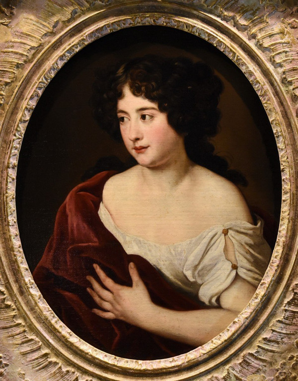 Portrait Of The Young Ortensia Mancini, Jacob Ferdinand Voet (antwerp 1639 - Paris 1689)