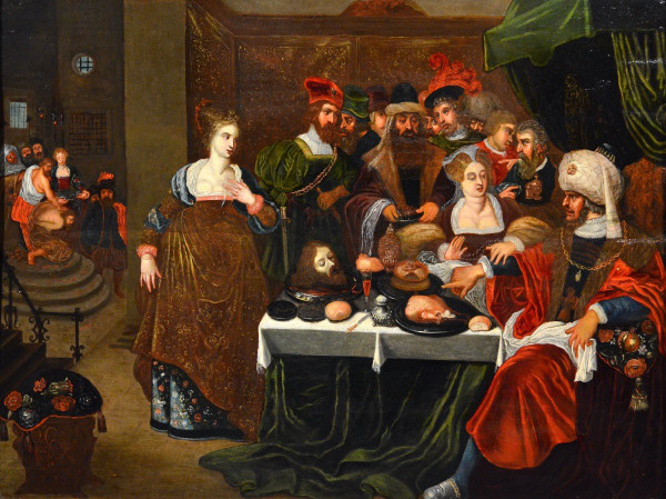 Das Festmahl des Herodes, Gaspar Van Den Hoecke (Antwerpen, 1585 - 1648)