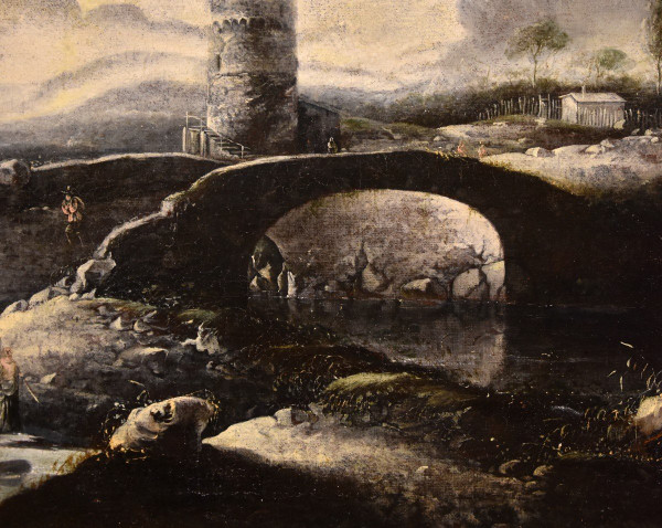 Paysage d'Hiver Fantastique Avec Pont, Hans De Jode (la Haye 1630 - Vienne 1663)