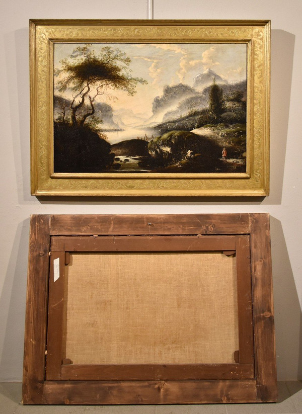 Hans De Jode (la Haye 1630 - Vienne 1663), Paysage d'Hiver Avec Lac Et Ville Sur Les Rives