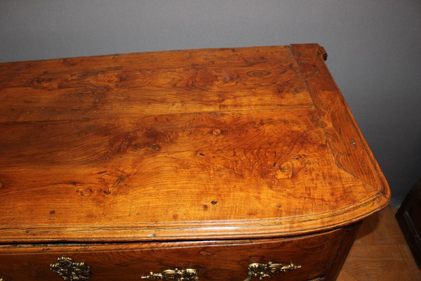 Commode Louis XIV à Façade Bombée En Frêne XVIII 