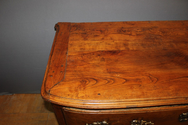 Commode Louis XIV à Façade Bombée En Frêne XVIII 