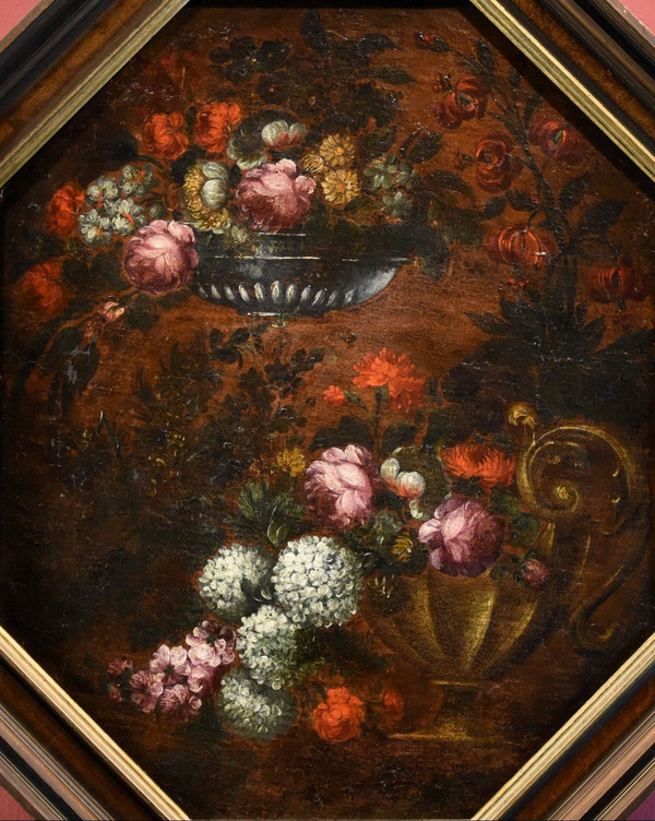 Blumenkomposition, Francesca Volò Smiller (Mailand, 1657 - 1700) Umkreis