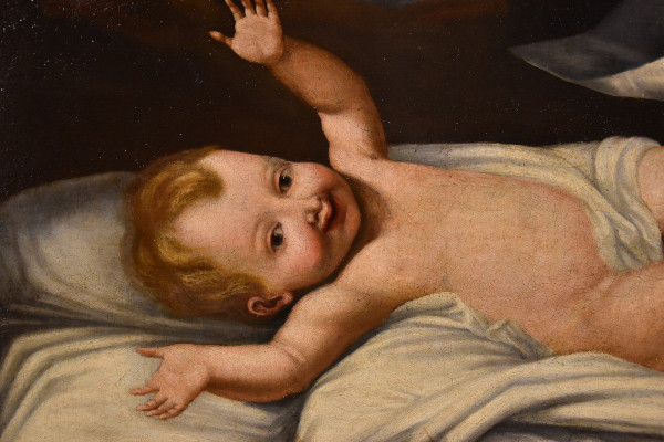 Enfant Jésus, Peintre Lombard Actif Au XVIIe Siècle