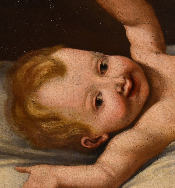 Enfant Jésus, Peintre Lombard Actif Au XVIIe Siècle