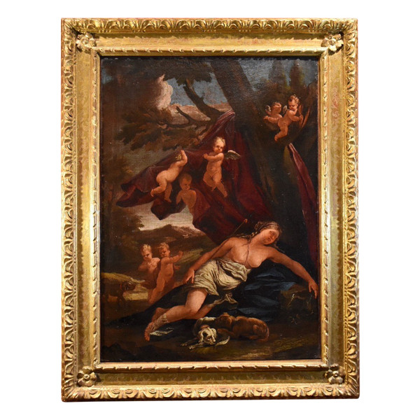Le Repos De Diane, Guillaume Courtois Dit "il Borgognone" (Saint Hippolyte 1626 - Rom 1679)