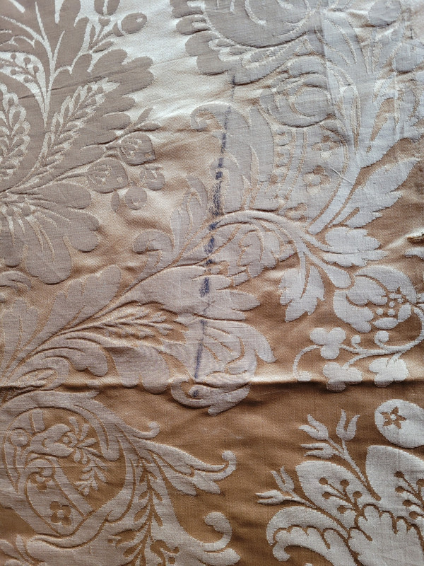 3 damask lengths, late 19th century period