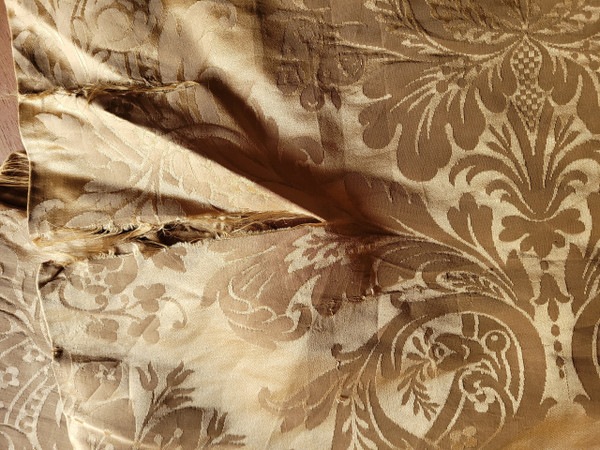 3 damask lengths, late 19th century period