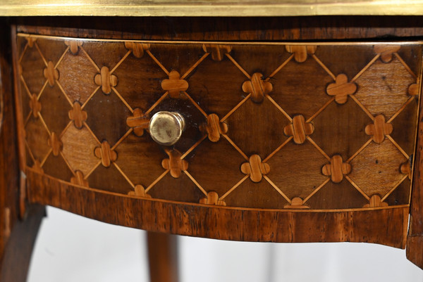 Petite Table de Salon en Bois de Rose et Acajou, style Louis XV/Louis XVI – Début XXe