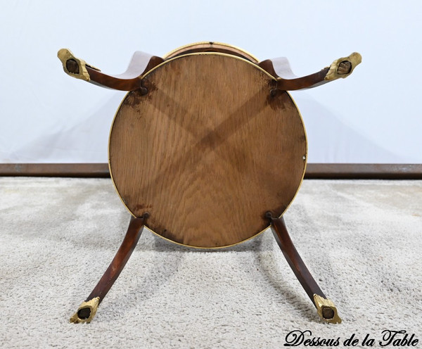 Petite Table de Salon en Bois de Rose et Acajou, style Louis XV/Louis XVI – Début XXe