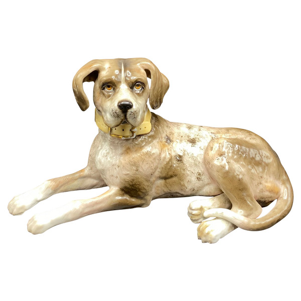 CANE IN PORCELLANA DI SASSONIA